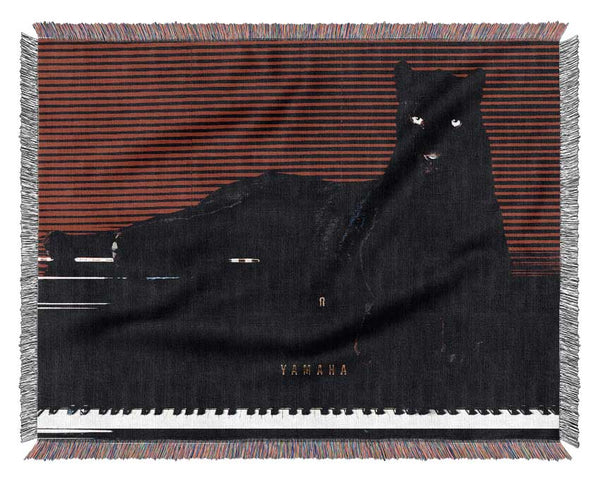 Black Panther Piano Woven Blanket