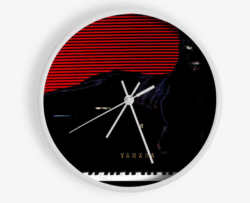 Black Panther Piano Clock - Wallart-Direct UK