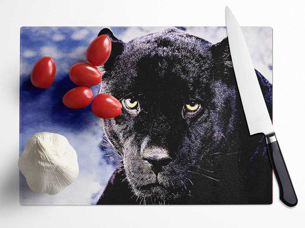 Black Panther Glass Chopping Board