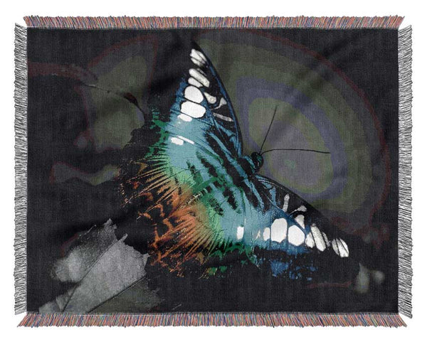 Bright Butterfly Woven Blanket