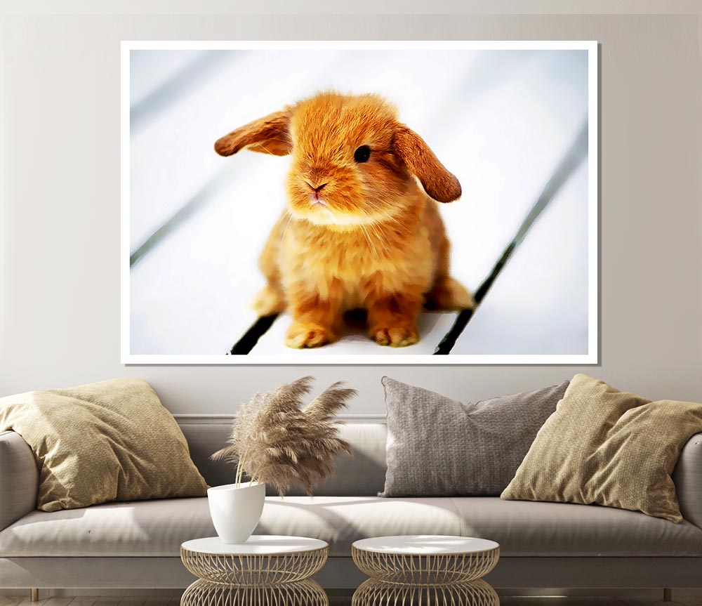 Bunny Rabbit Ears Print Poster Wall Art