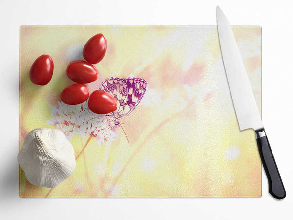 Butterfly Haze Glass Chopping Board