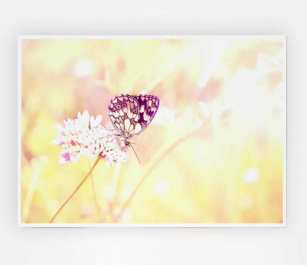 Butterfly Haze Print Poster Wall Art