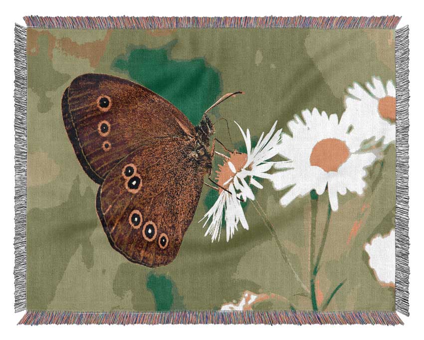 Butterfly Close Up Woven Blanket