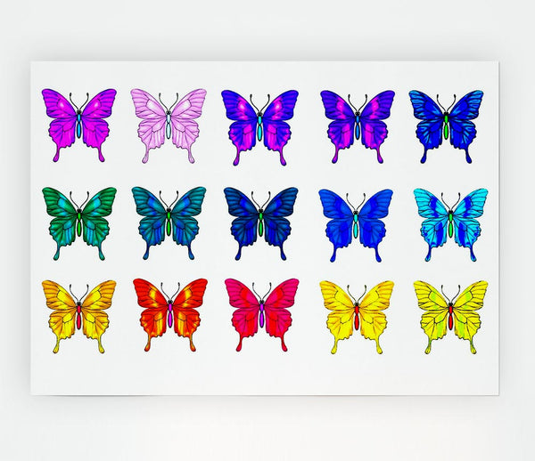 Butterfly Tribe Print Poster Wall Art