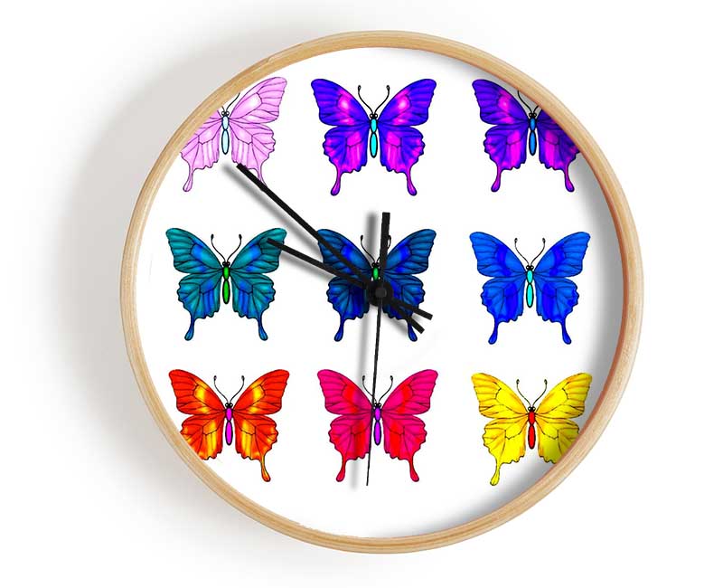 Butterfly Tribe Clock - Wallart-Direct UK