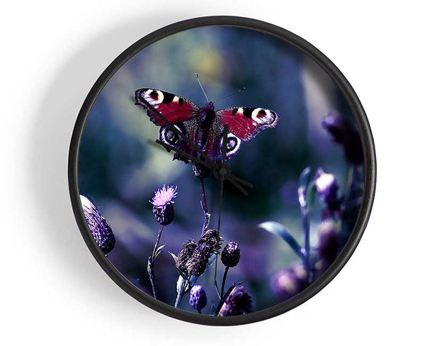 Butterfly With Open Wings Clock - Wallart-Direct UK