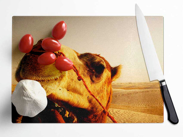 Camel Smile Glass Chopping Board