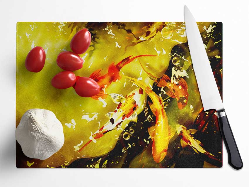 Carp Play Glass Chopping Board