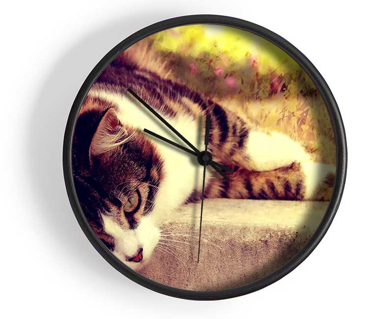 Cat Stillness Clock - Wallart-Direct UK