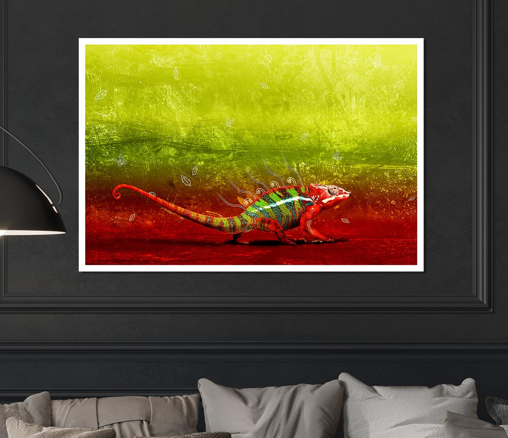 Chameleon Print Poster Wall Art