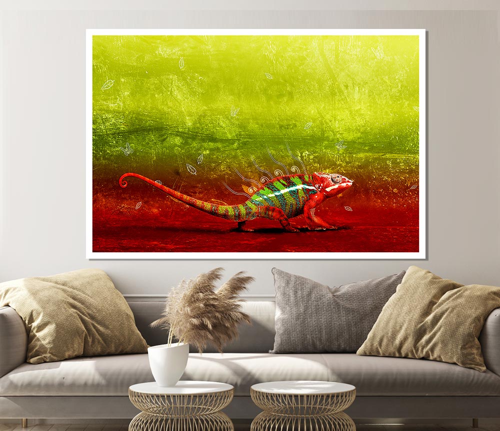 Chameleon Print Poster Wall Art