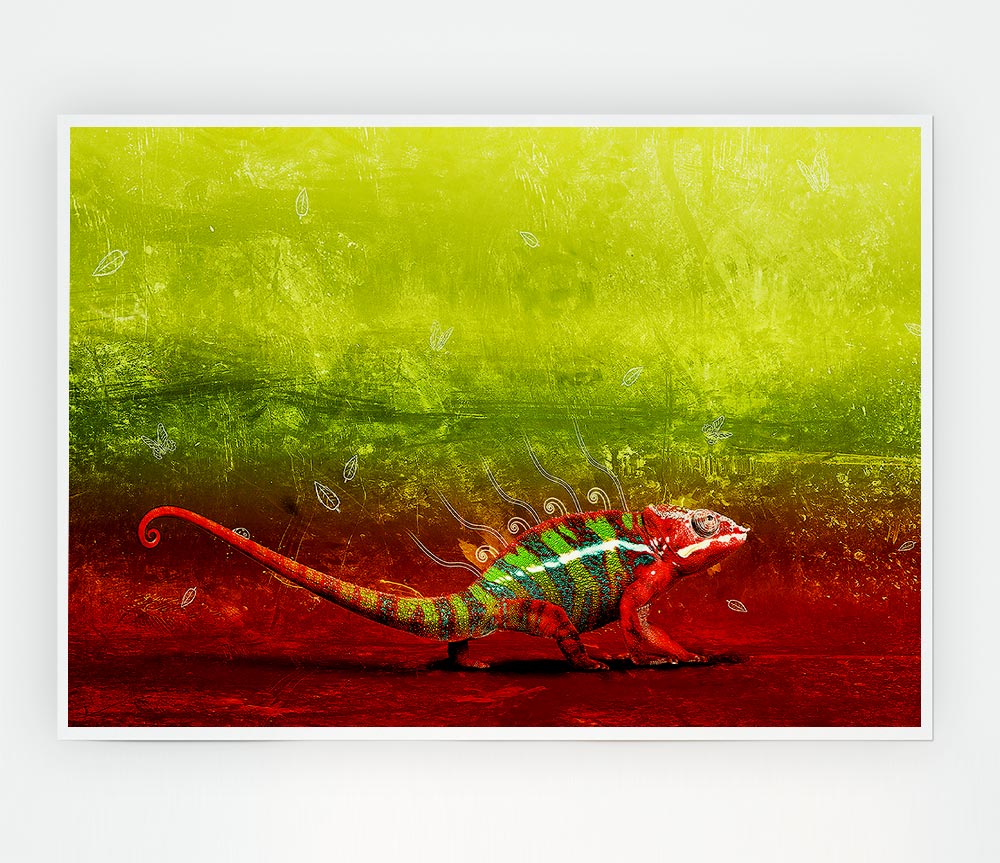 Chameleon Print Poster Wall Art