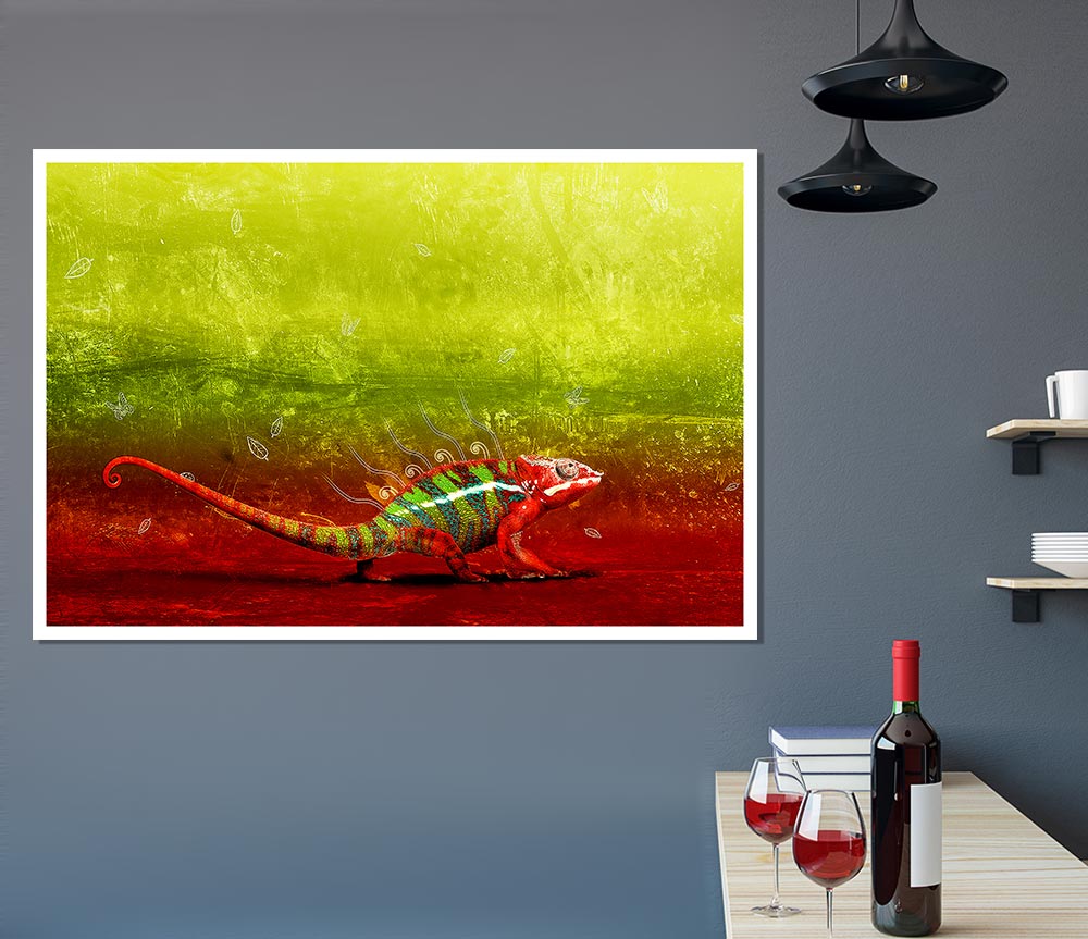 Chameleon Print Poster Wall Art