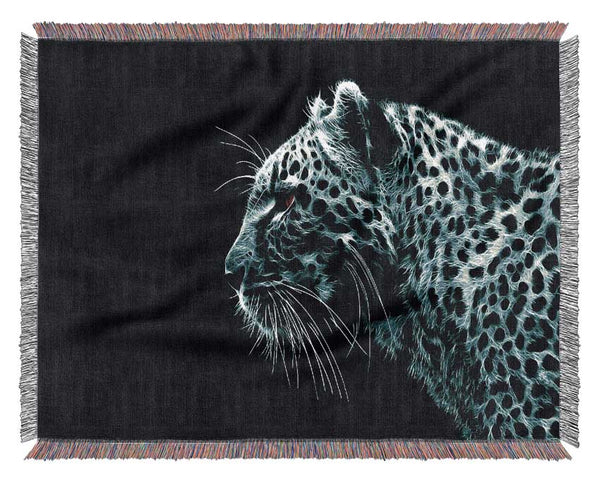 Cheetah Blues Woven Blanket