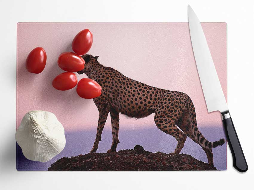 Cheetah Habitat Glass Chopping Board