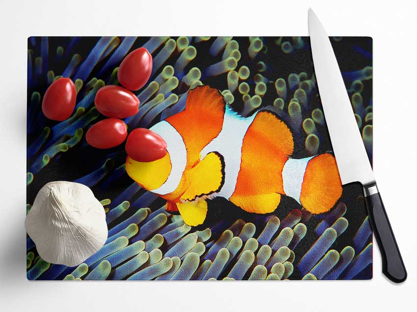 Clown Fish Glass Chopping Board