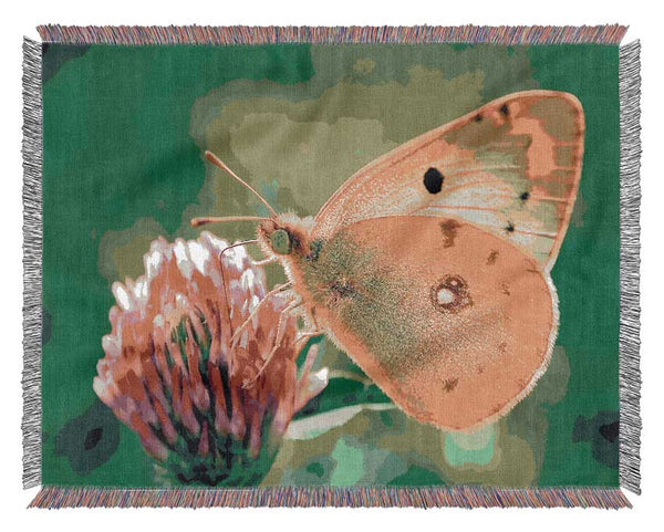 Colias Hyale Butterfly Woven Blanket