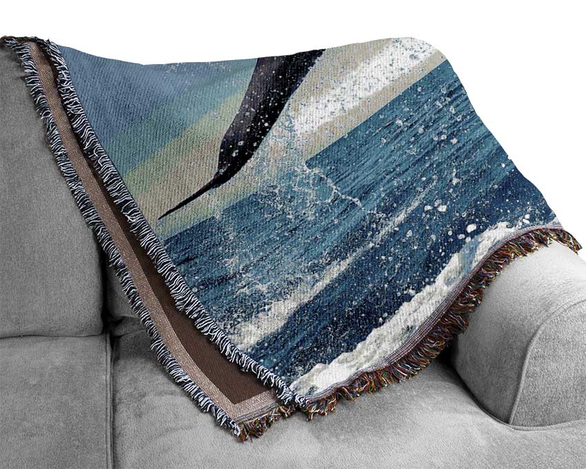 Common Bottlenose Dolphins Woven Blanket