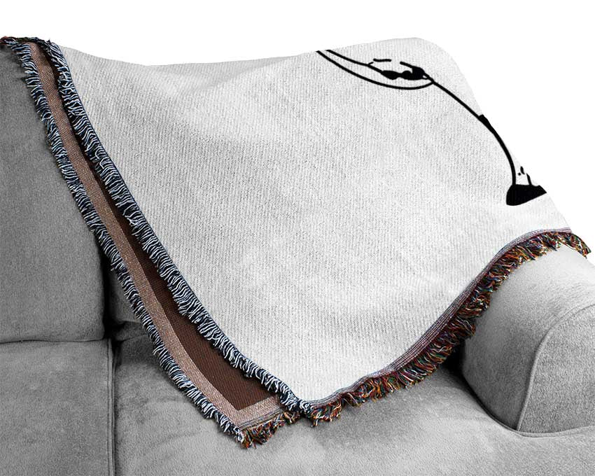 Cow Black And White Woven Blanket