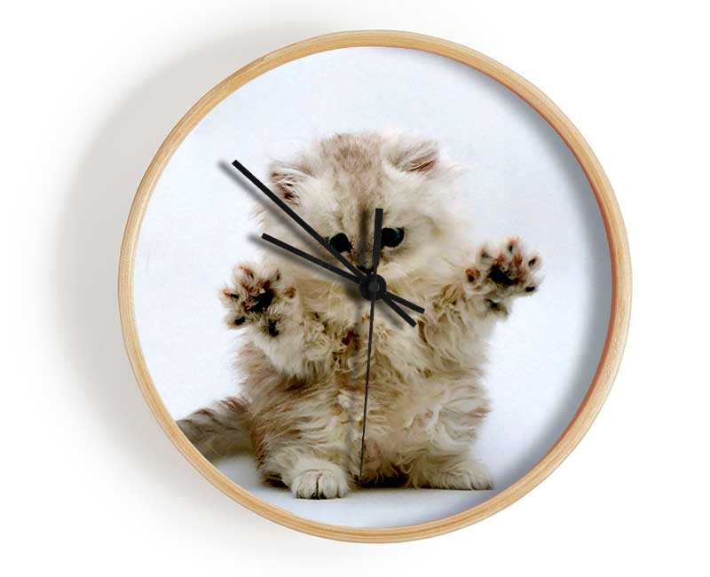 Cute Kitten Paws Clock - Wallart-Direct UK