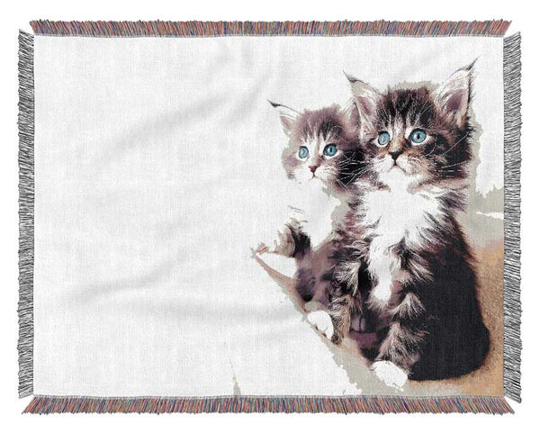 Cute Kittens Woven Blanket