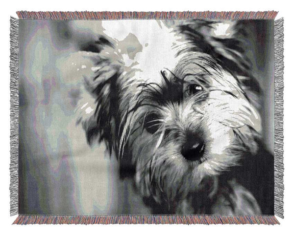 Cute Yorkshire Terrier Woven Blanket