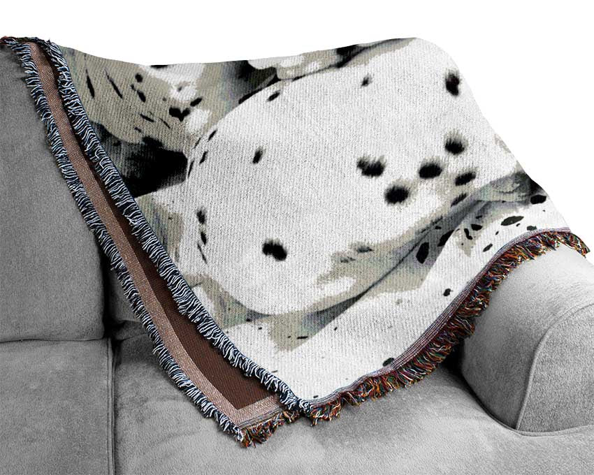 Dalmatian Puppies In Dreamland Woven Blanket