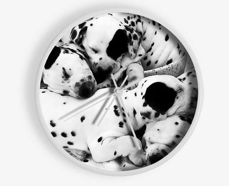 Dalmatian Puppies In Dreamland Clock - Wallart-Direct UK