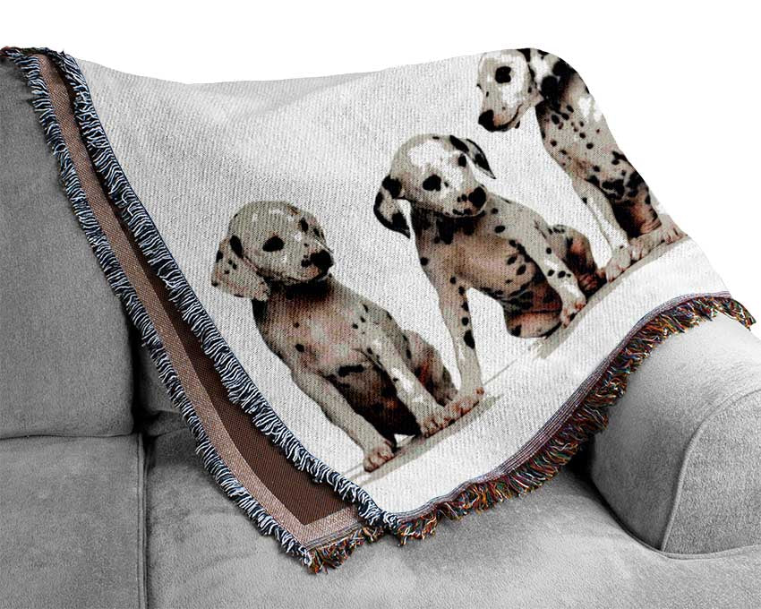 Dalmatian Puppy Fun Woven Blanket