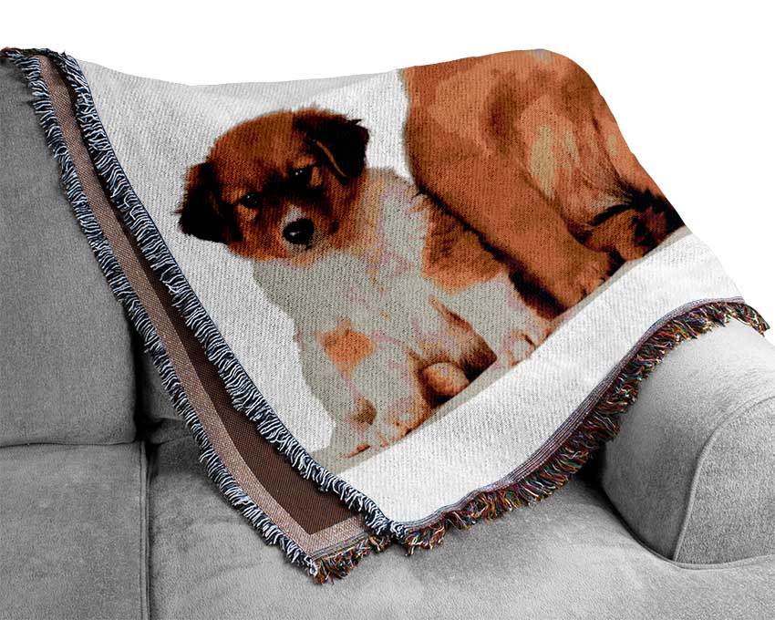 Dog Family Woven Blanket