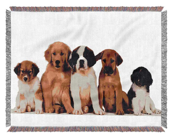 Dog Family Woven Blanket