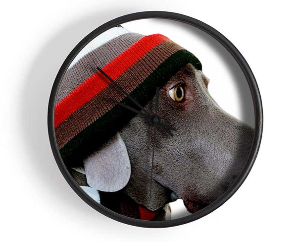 Dog Funny Hat Clock - Wallart-Direct UK