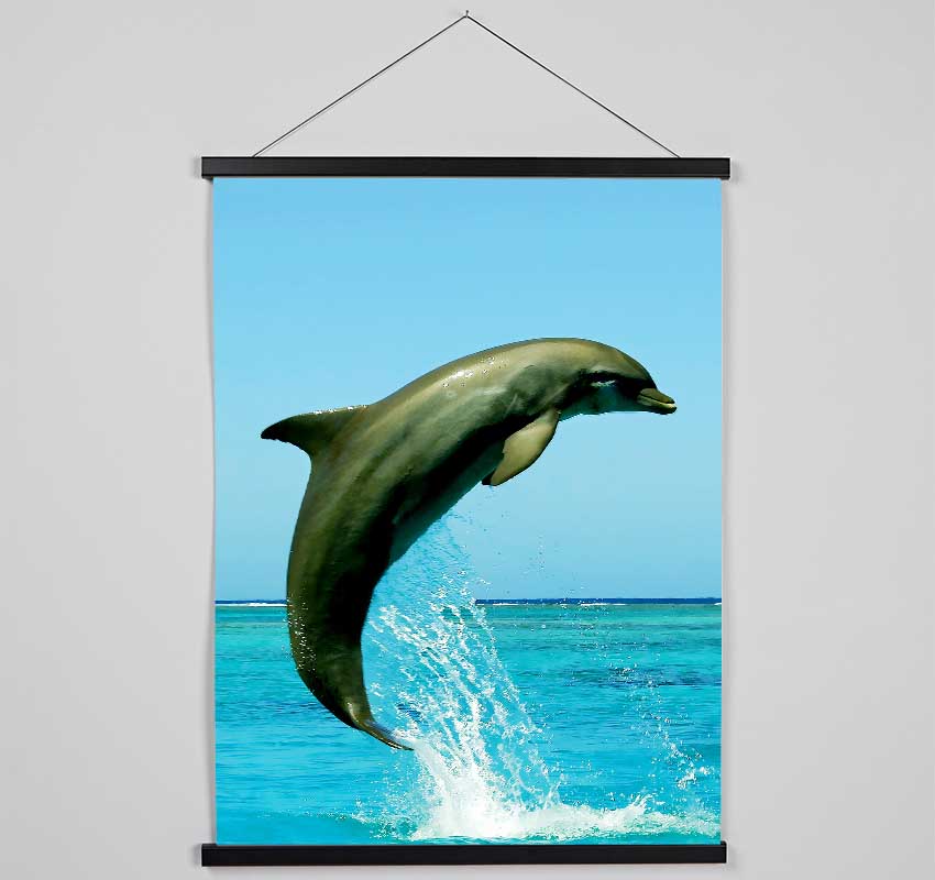 Dolphin Jump Hanging Poster - Wallart-Direct UK