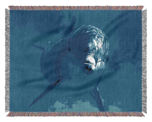 Dolphins Curiosity Woven Blanket