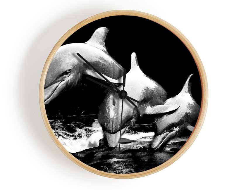 Dolphins Clock - Wallart-Direct UK