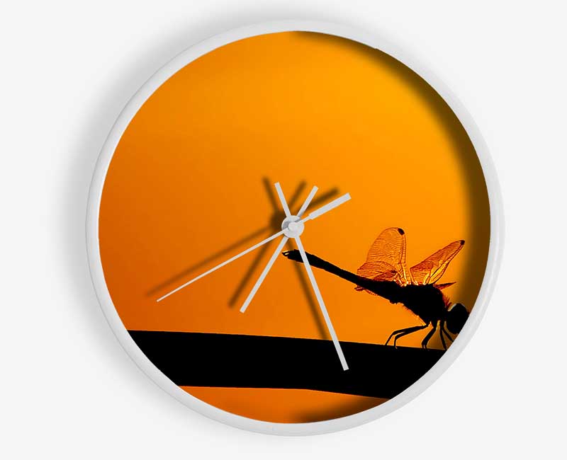 Dragonfly On A Stick Clock - Wallart-Direct UK