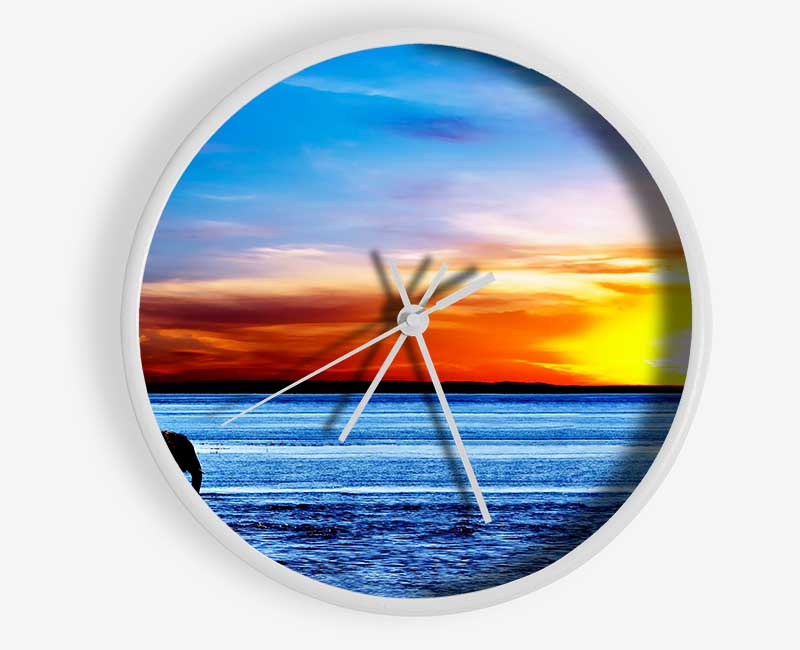 Elephant Ocean Clock - Wallart-Direct UK