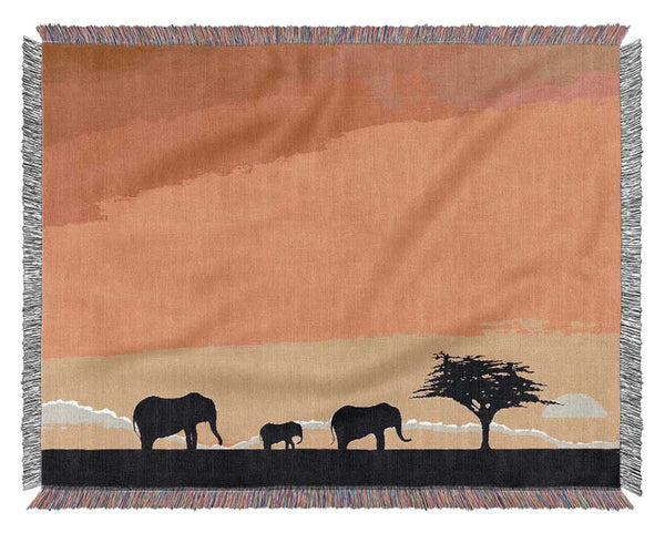 Elephant Paradise Woven Blanket