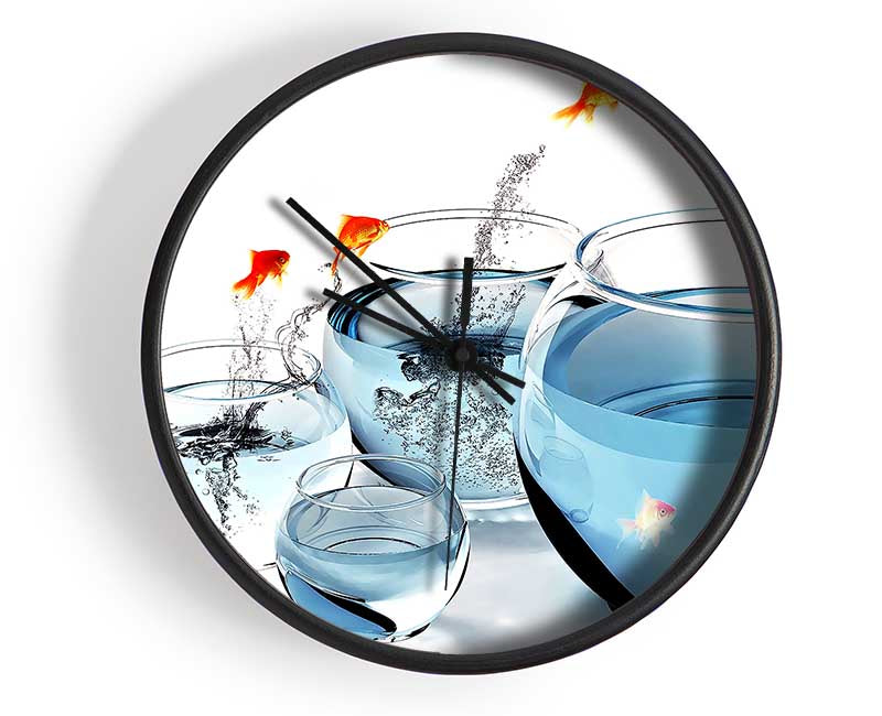 Fishes And Aquariums Clock - Wallart-Direct UK