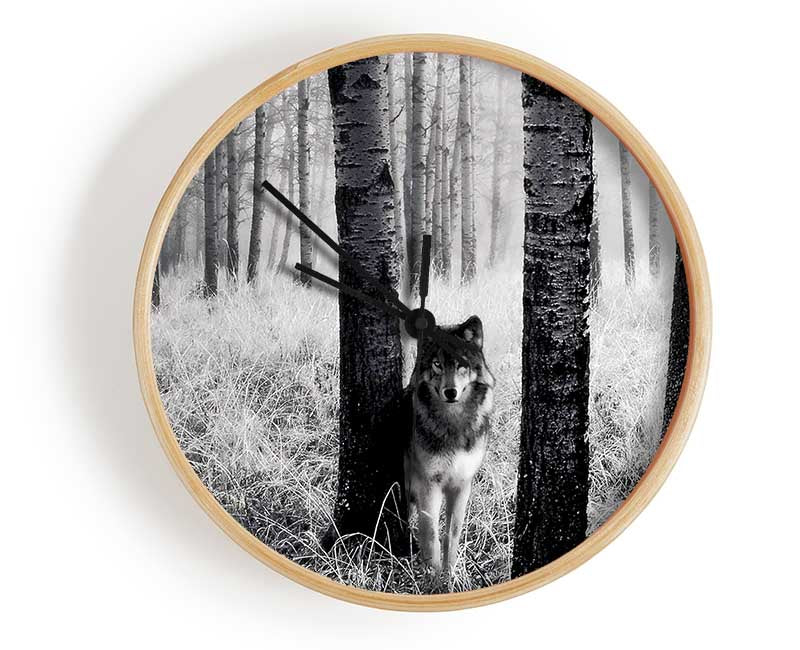 Forest Wolf Clock - Wallart-Direct UK