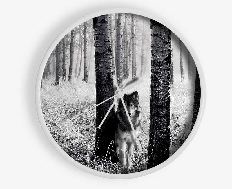 Forest Wolf Clock - Wallart-Direct UK