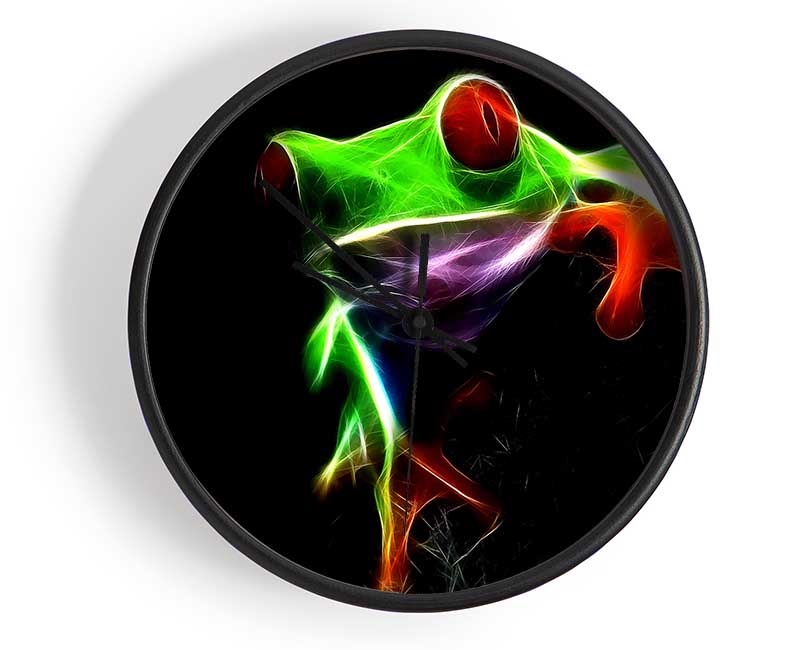 Frog Blaze Clock - Wallart-Direct UK