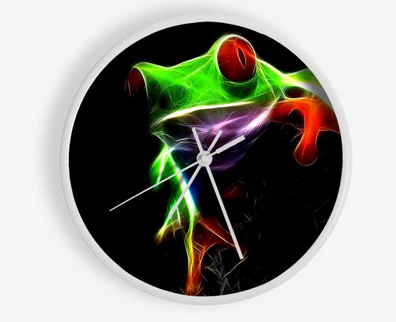 Frog Blaze Clock - Wallart-Direct UK