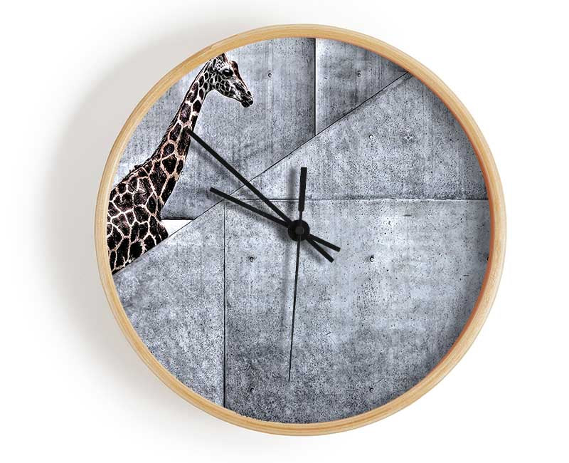 Giraffe Climbing Stairs Clock - Wallart-Direct UK