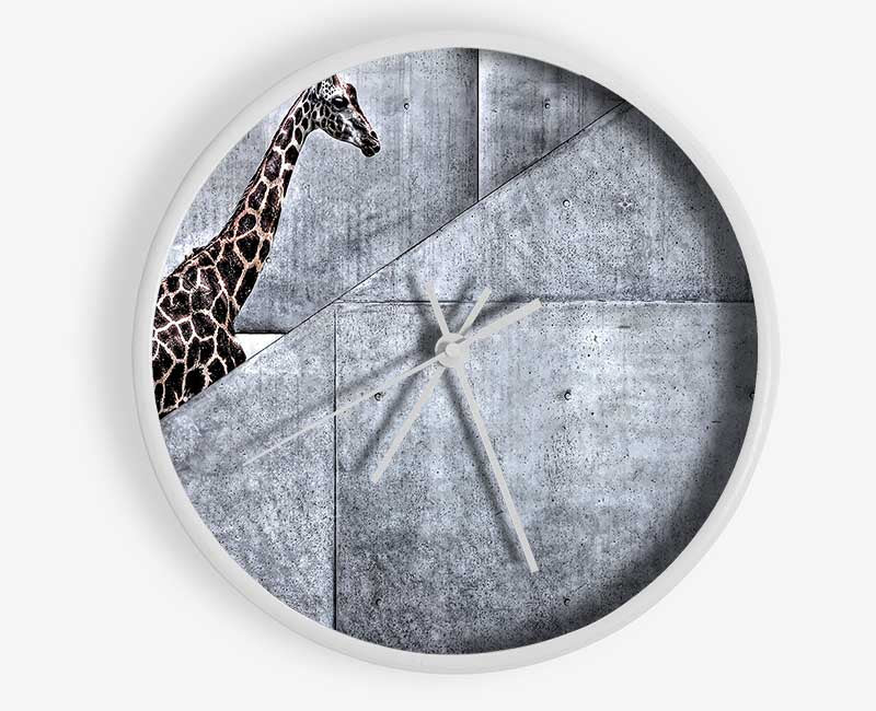 Giraffe Climbing Stairs Clock - Wallart-Direct UK