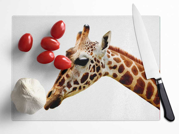 Giraffe Face Glass Chopping Board