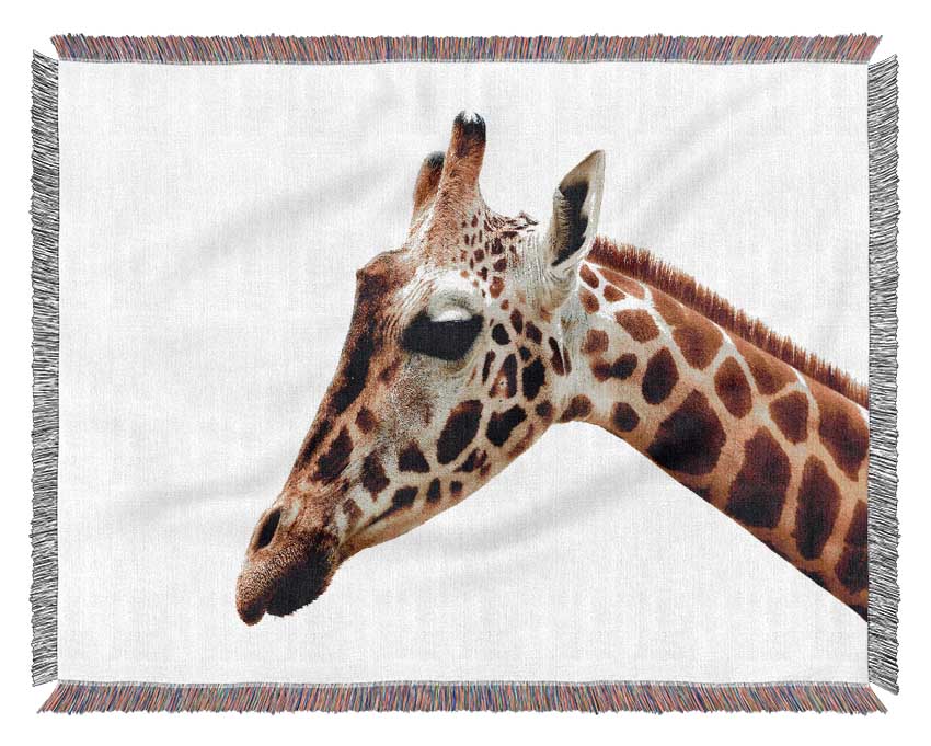 Giraffe Face Woven Blanket