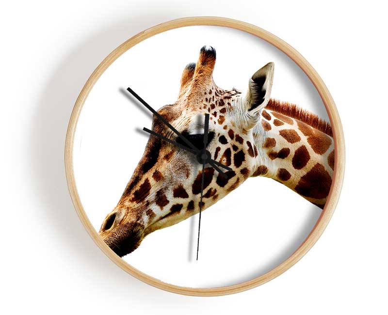 Giraffe Face Clock - Wallart-Direct UK