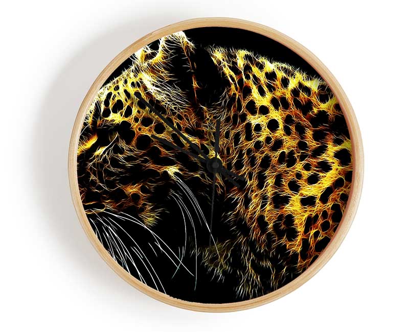 Golden Cheetah Clock - Wallart-Direct UK